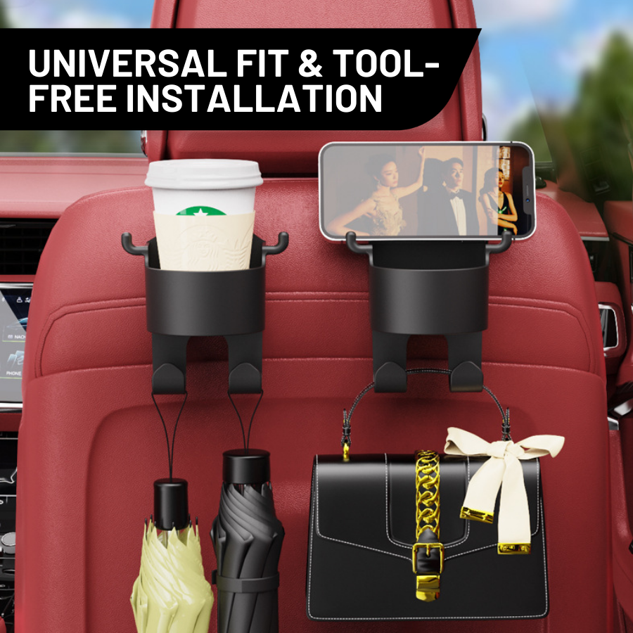 Back Seat Headrest Phone & Cup Holder