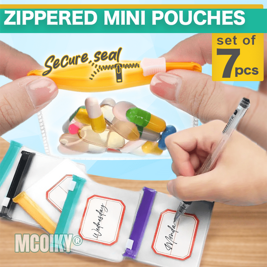 MCOIKY®  Reusable Zippered Mini Pouches (SET of 7)