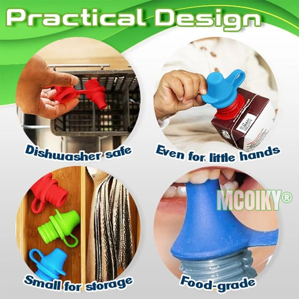 MCOIKY® Sip-Well Baby Silicone Bottle Top Spout (3PCS)